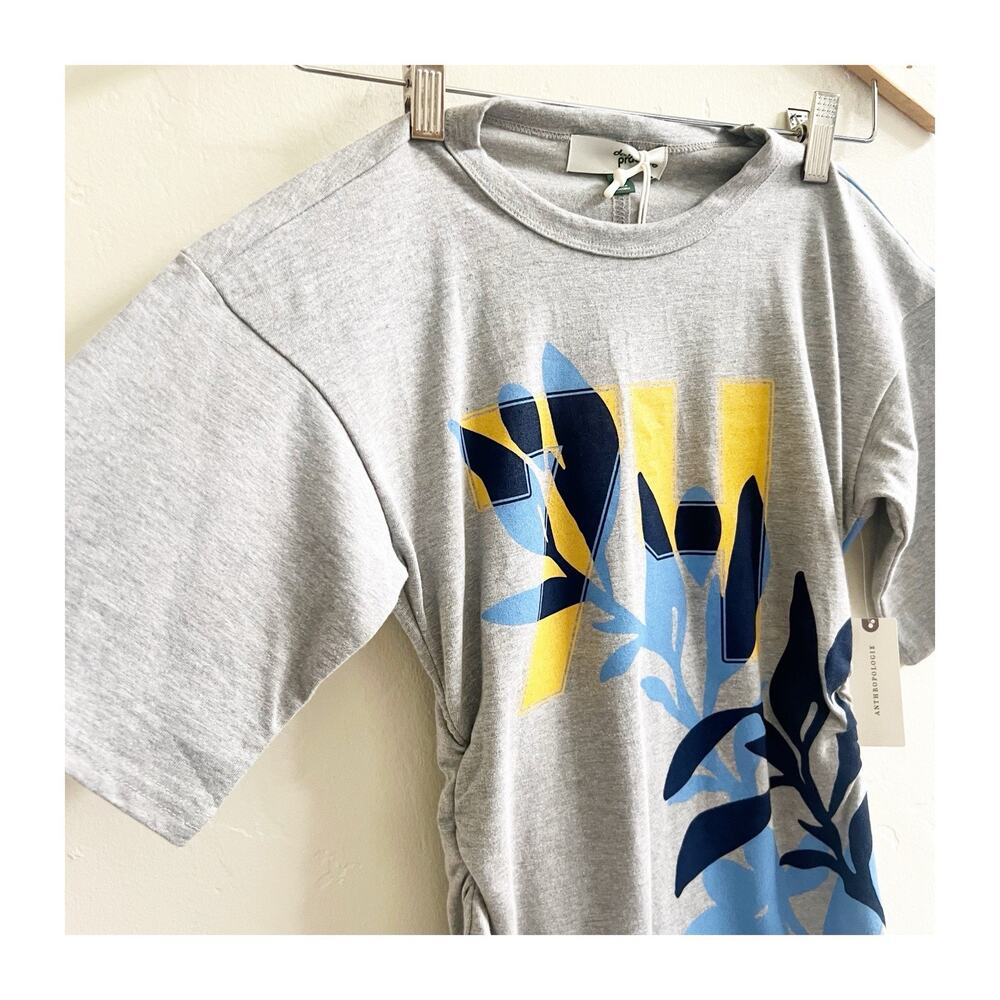Anthropologie Daily Practice T-Shirt Sport Number Mini Dress XXS NWT Gray - Picture 5 of 14